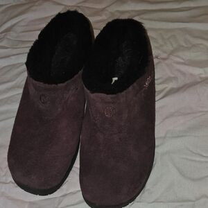 Merrell Dark Brown Suede Mules